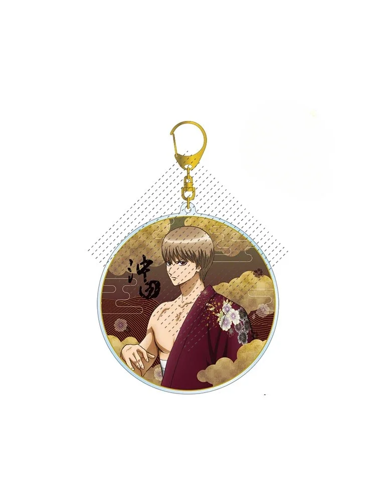 Gra Okita Sougo Sakata Gintoki Hijikata Toshirou Katsura Kotarou Breloczek Lalka Anime Akrylowy Wisiorek na Prezent