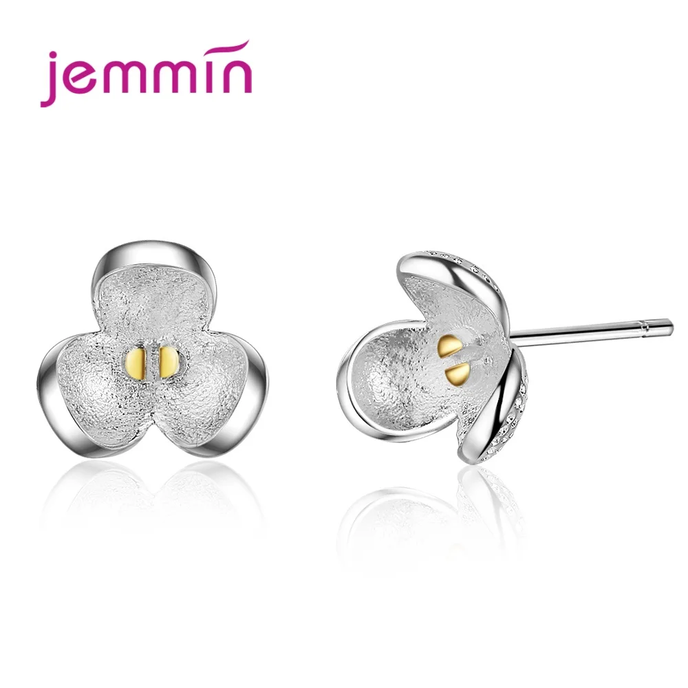 925 Sterling Silver Stud Earring Trendy Style Flower Design Fashion Jewelry Good Quality Best Gift For Girls Party Appointment