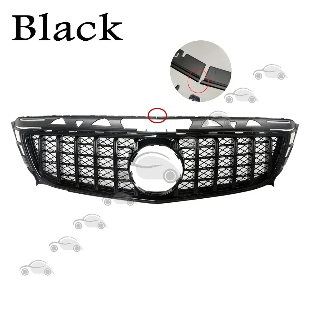 Front Bumper Racing Grill Billet Grille Cover For Mercedes-Benz W218 Cls-Class 2011-2014