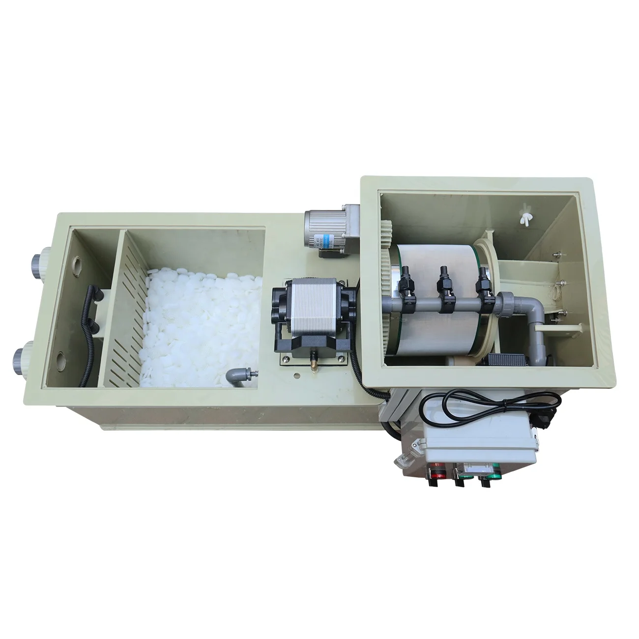 

Custom Household Garden Koi Pond Filters Aquarium Fish Pond Filtration System 5m3/h 1320 Gallon Combi Drum Filter for A Pond