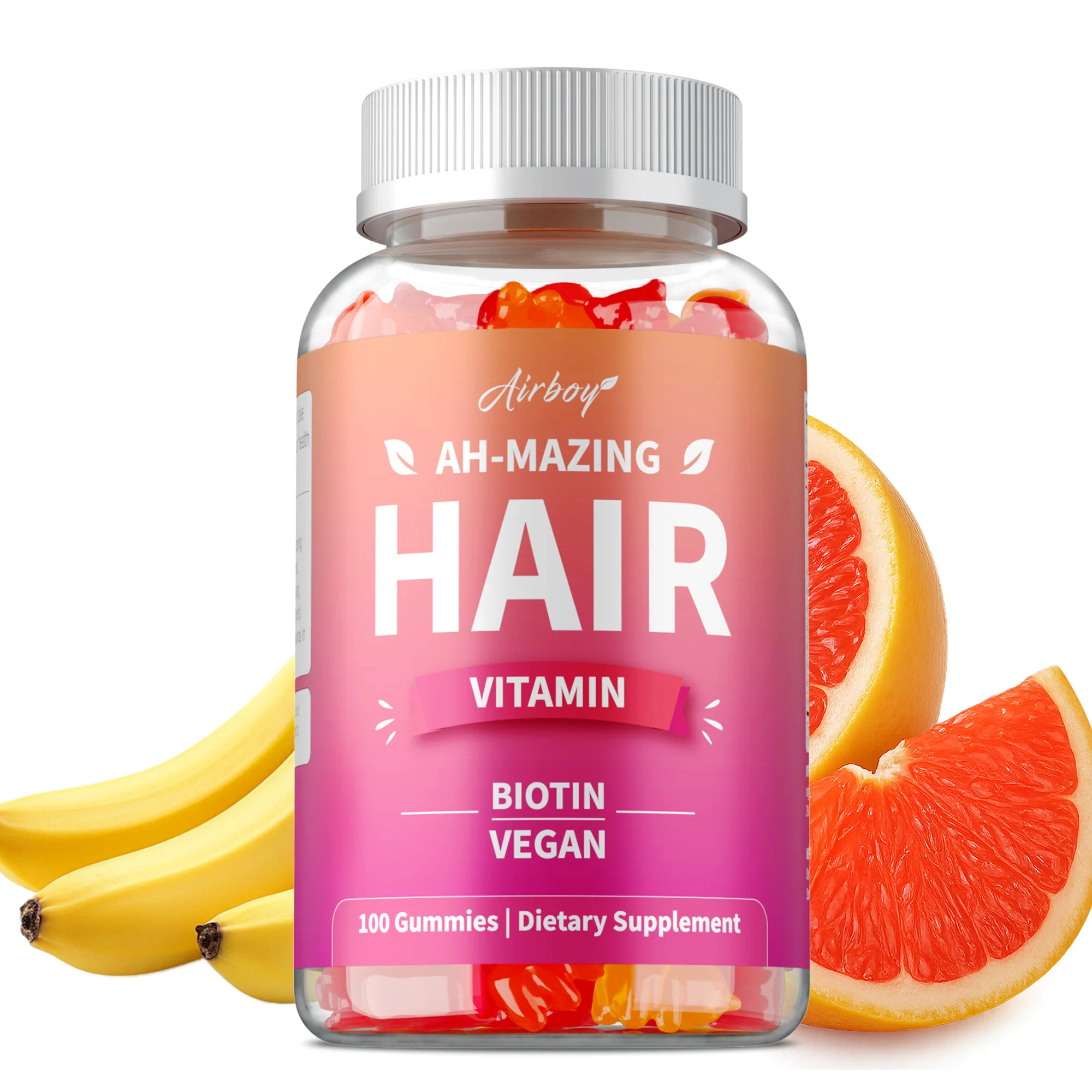 Biotin Hair Growth - ヘアビタミン - 頭皮を栄養し、縮れを軽減し、弾力性をサポートし、抗酸化作用があり、髪の成長と免疫の健康を促進します。