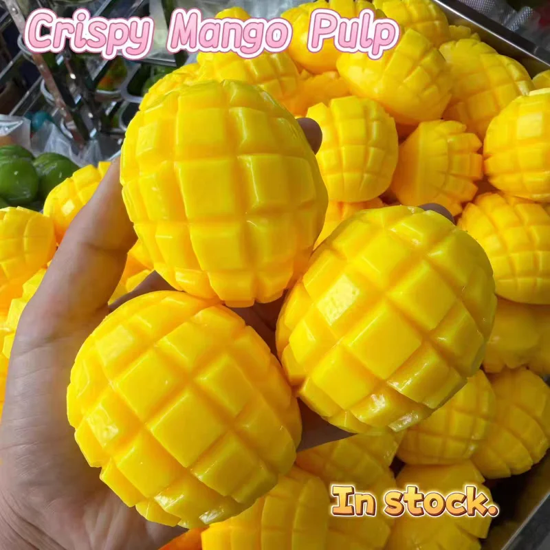 Mango Meat Squishy Pink Asmr Anti Pressure Release Hand Relaxation Gift Slow Rebound Soft Home Decoration Fidget Toy Squeeze Toy