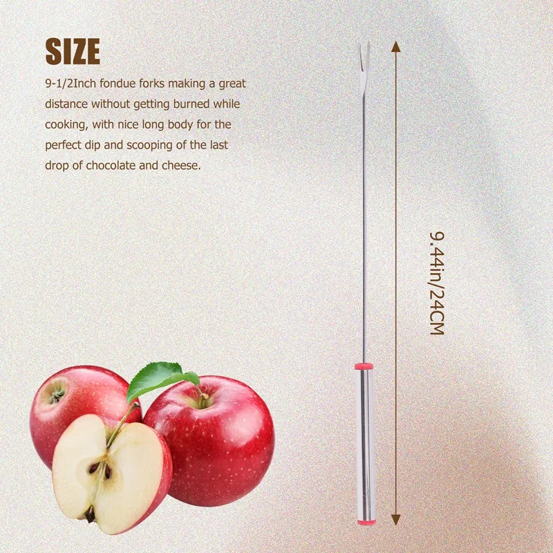 Fondue Cheese Sticks Fondue Set for Maker Cheese, Stainless Steel Fondue Forks Marshmallow Roasting-A62I