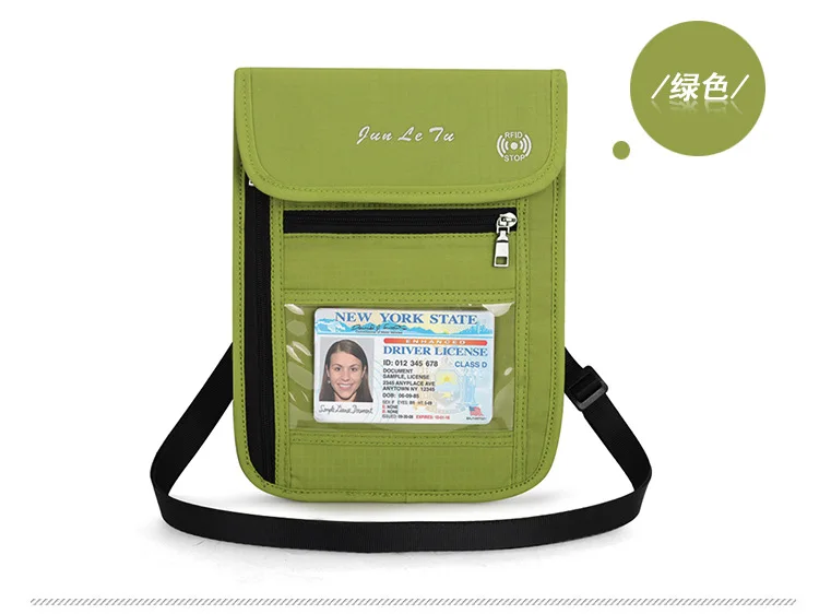 Bolsa de pasaporte de viaje al extranjero, bolso de certificado multifuncional, impermeable, transparente, clip de pasaporte RFID, billete