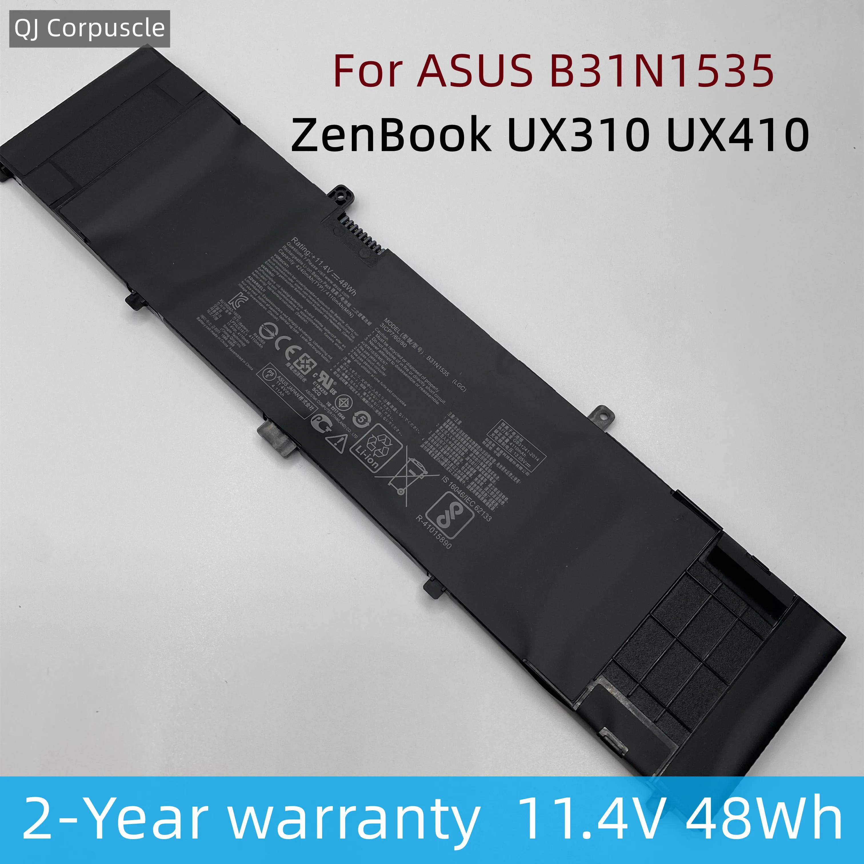 

New Original B31N1535 Laptop Battery For ASUS ZenBook UX310 UX310UA UX310UQ UX410 UX410U UX410UA UX410UQ U4000U U400UQ RX310U