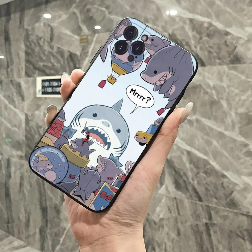 Its-J-JeffS-shark Phone Case for iPhone 15 8 7 6 6S Plus X SE 2020 XR XS 14 11 12 13 Mini Pro Max Mobile Case