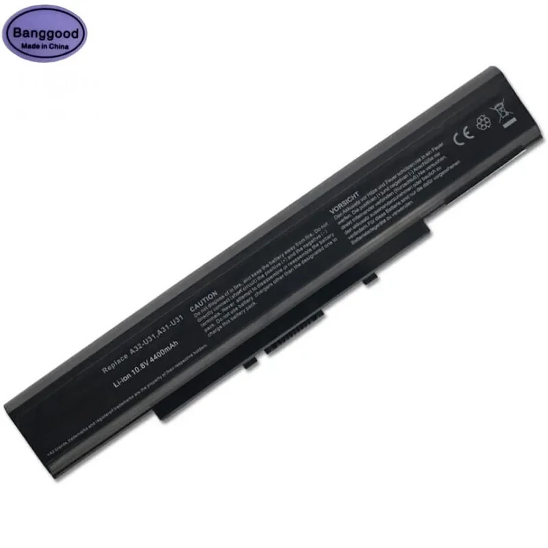 10.8V 4400mAh A32-U31 A42-U31 Laptop Battery for ASUS U31E U31F U31J U41 X35 P31 P41 P31SD U41JG U41SV X35F X35JG X35 Series