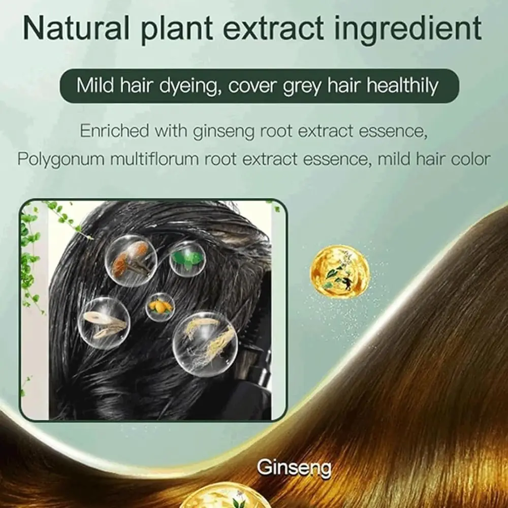 Easy And Convenient Universal Natural Hair Dye Cream with a Comb Effect a Long Time Hair Dye Black Fruit Dyeing Hair Cream
