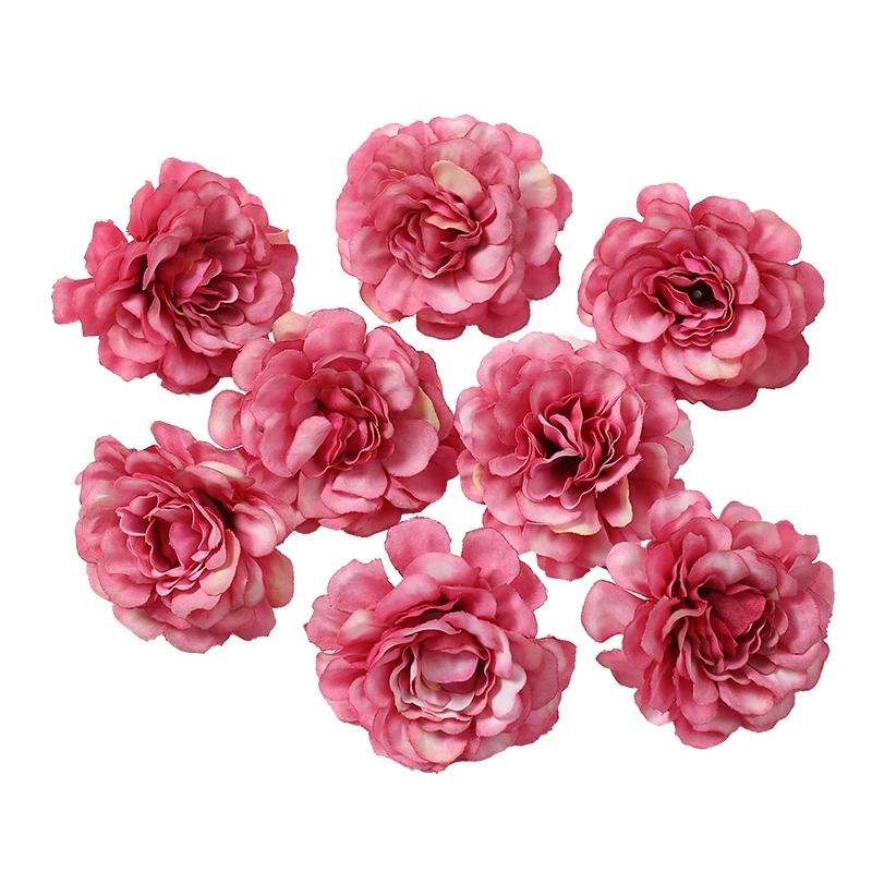 Testa di fiore artificiale di rosa di seta fiore finto per la decorazione domestica festa di natale matrimonio decorazione di nozze accessori per