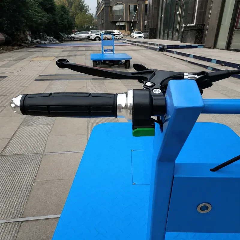 Custom Electric Four Wheel Trolley Warehousing Logistics Handling Flatbed Truck Short Distance High Load Transporter
