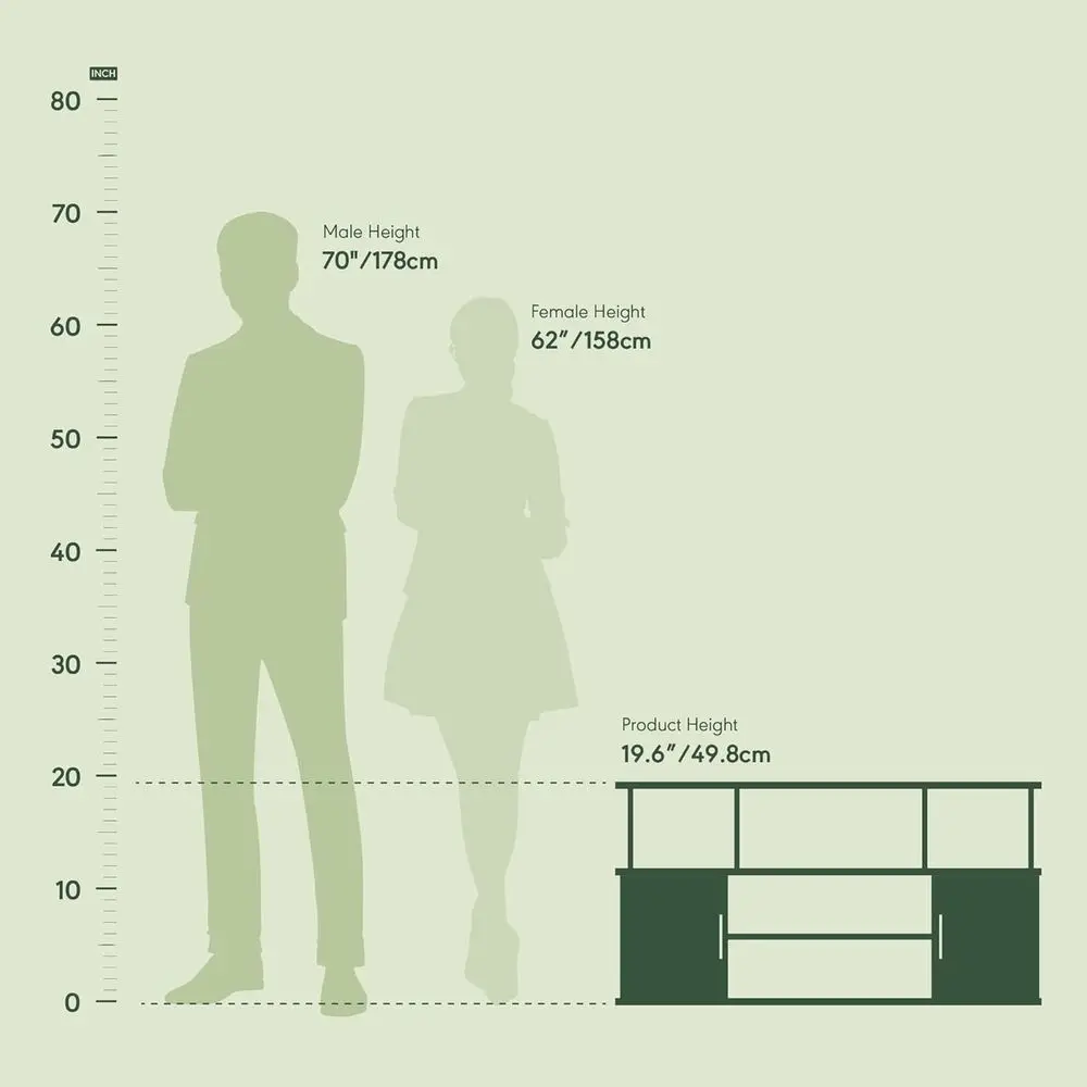 حامل JAYA الترفيهي الكبير للتلفزيون حتى 55 بوصة، أمريكانو/كروم #2