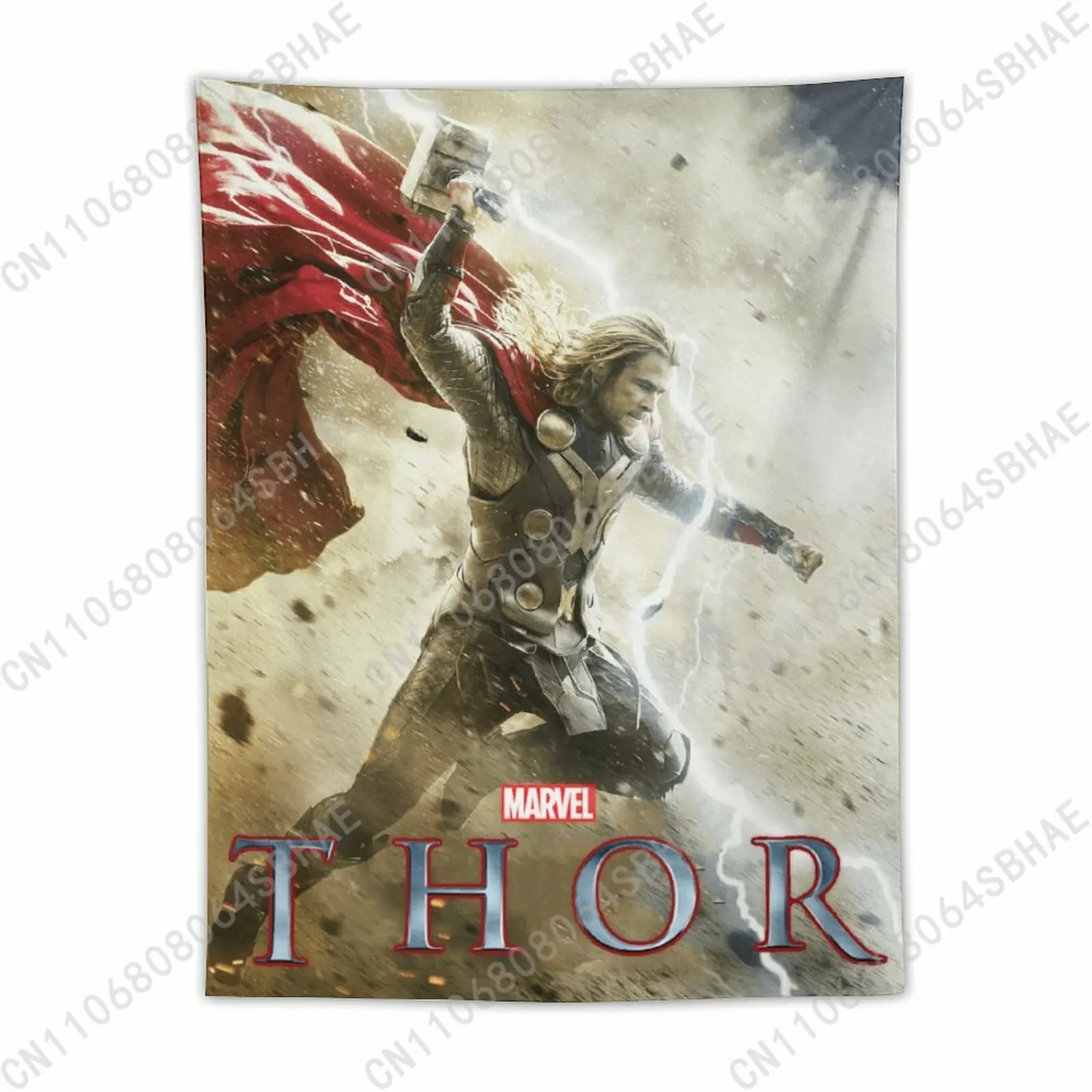 

Marvel Thunder Custom Photo Wall Tapestry Personalized Blanket Wall Hanging Bedroom Living Room Birthday Gift Cosplay