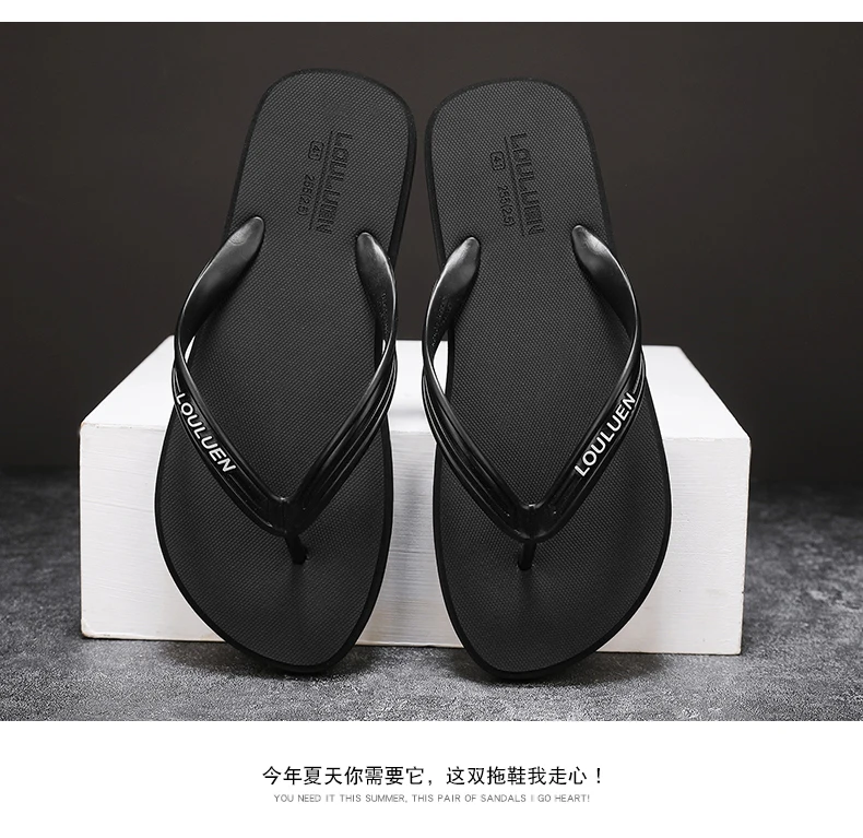 New Summer Men's Flip Flops Breathable Non-slip Beach Slippers Sandals Home Slides Indoor and Outdoor Walks Colorful Flip Flops