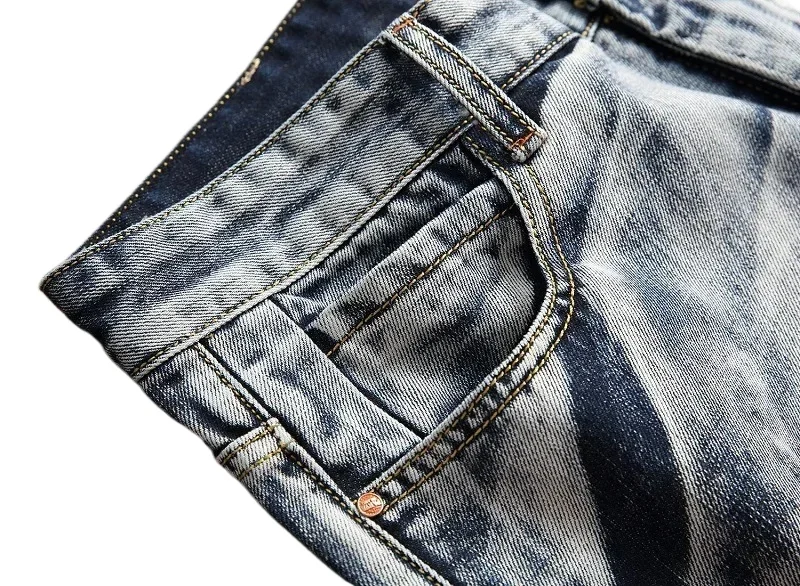 ผู้ชายPunkกางเกงกางเกงยีนส์Jean Gothic Skinny Hole Streetwearคุณภาพสูงฤดูใบไม้ผลิฤดูใบไม้ร่วงฤดูหนาวแฟนHip Hop Denimกางเกง 2025 ใหม่