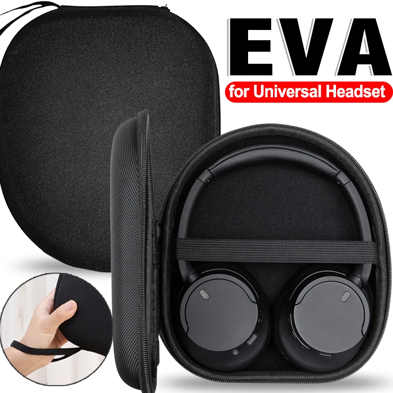 EVA Carrying Headphone Case Headset Travel Bag for Sony MDR-ZX100 ZX110 ZX300 ZX310 ZX600 WH-CH 720N On-Ear Headphones Pouch