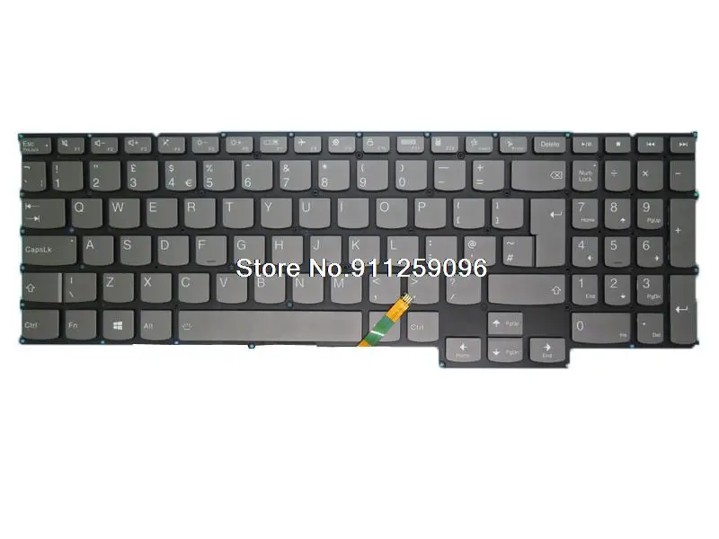 

Laptop Keyboard For Lenovo For ThinkBook 16p G2 ACH United Kingdom UK With Backlit Gray New