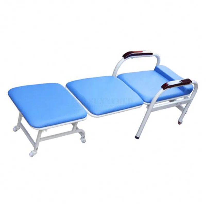 SY-R132 cost-effective nursing foldable Accompany Chair Hospital furniture bed folded into chairs flexible health care chair