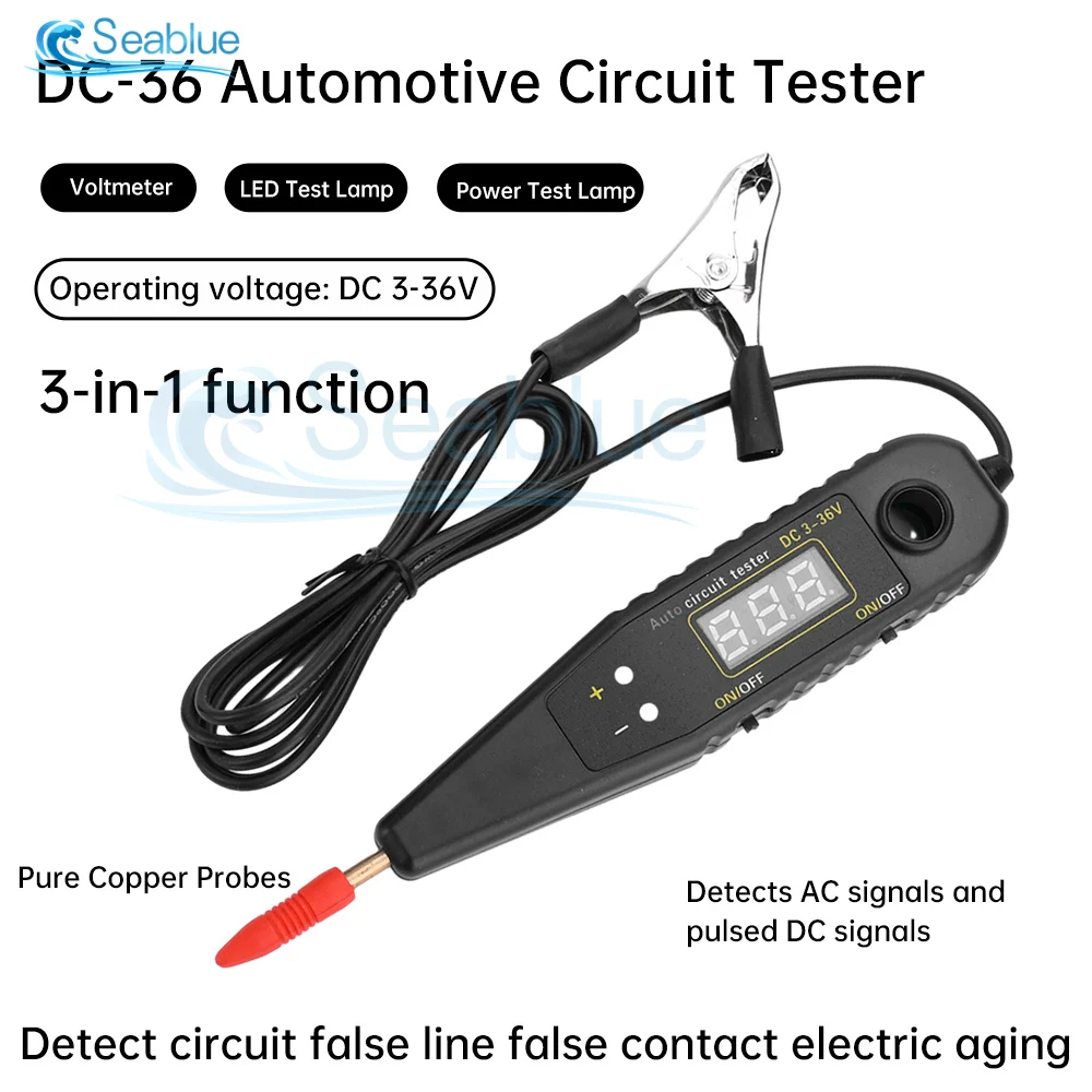 Car Truck Voltage Circuit Tester Auto DC 3-36V Tools Car Diagnostic Probe Test Pen Light Bulb Electric Measuring Pen Tools