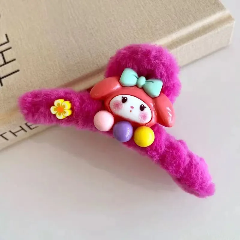 قطعة واحدة من مشبك الرسوم المتحركة اللطيف الكبير في الجزء الخلفي من الرأس، مشبك على شكل سمكة قرش، مشبك نصف شعر