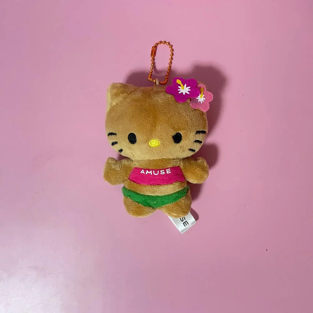 

Sanrio Black Skin Bikini Hello Kitty Doll Hanging Keychain Cute Cartoon Stuffed Toy Bag Accessories Doll Hanging Keychains Gifts