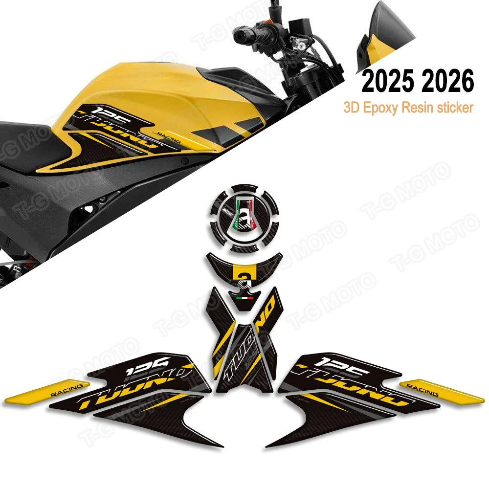 

For TUONO 125 TUONO125 2025 2026 3D Epoxy Resin Motorcycle Tank Pad Protection Sticker New Decorative Decal kit