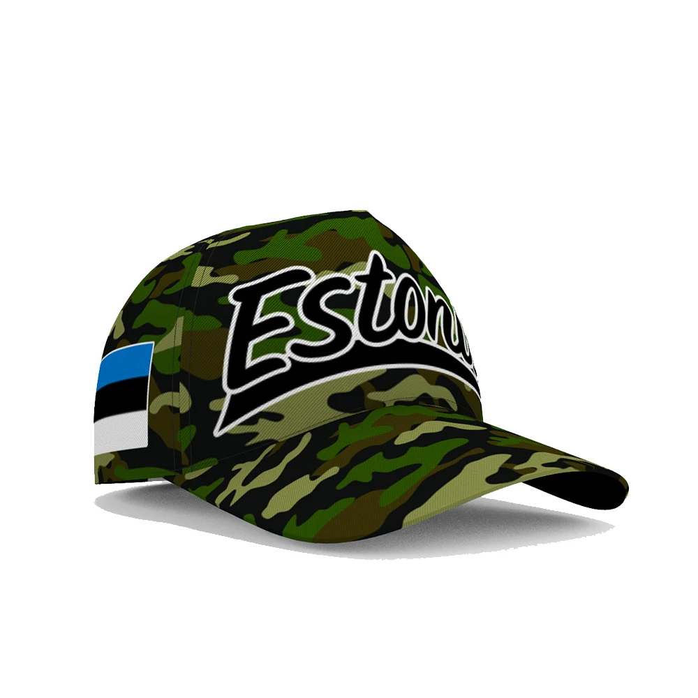 Estonia Baseball Caps Custom Name Team Logo Ee Hats Est Country Travel Estonian Nation Estonians Eesti Flag Photo Headgear