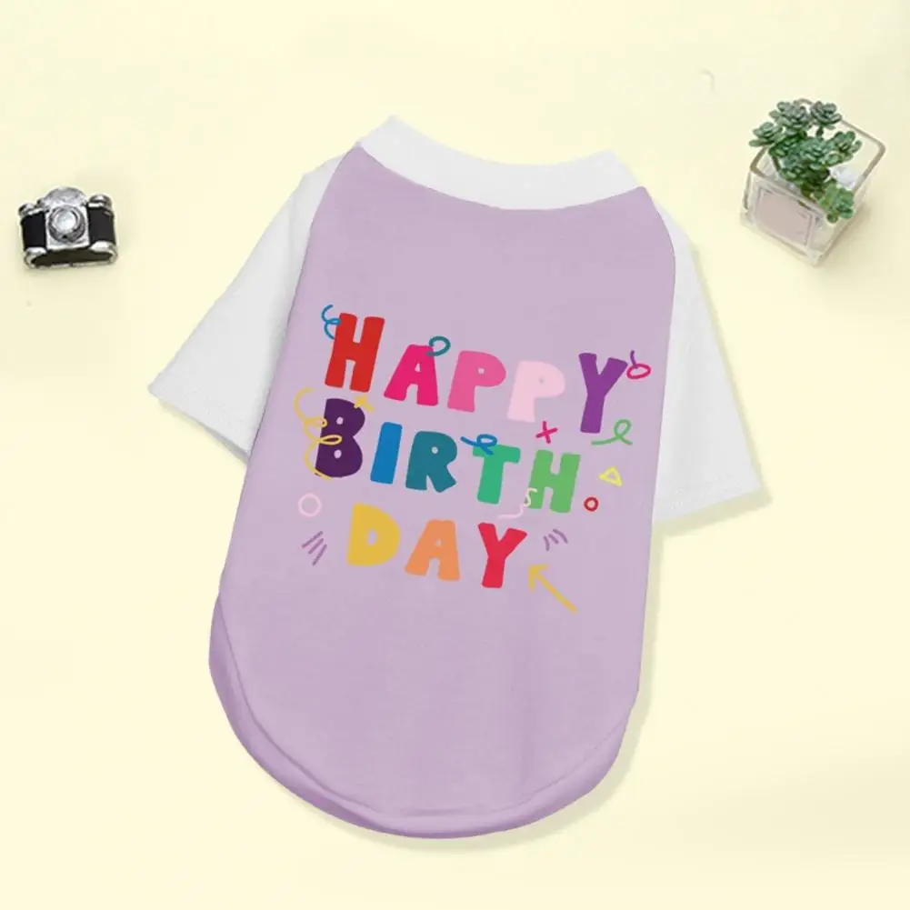 Summer Dog T-shirt Contrasting Color Breathable Dogs Shirt Round Neck Two-leg Cat Puppy Pullover Pet Clothing For Daily Wear