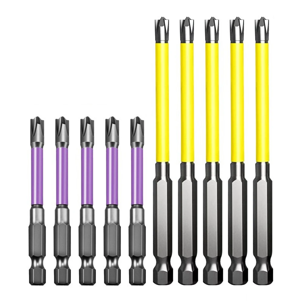 

10PCS Magnetic Special Slotted Cross Screwdriver Bit For Electrician FPH2 65mm 110mm Electric Drill Disassembly Screwdriver Bit