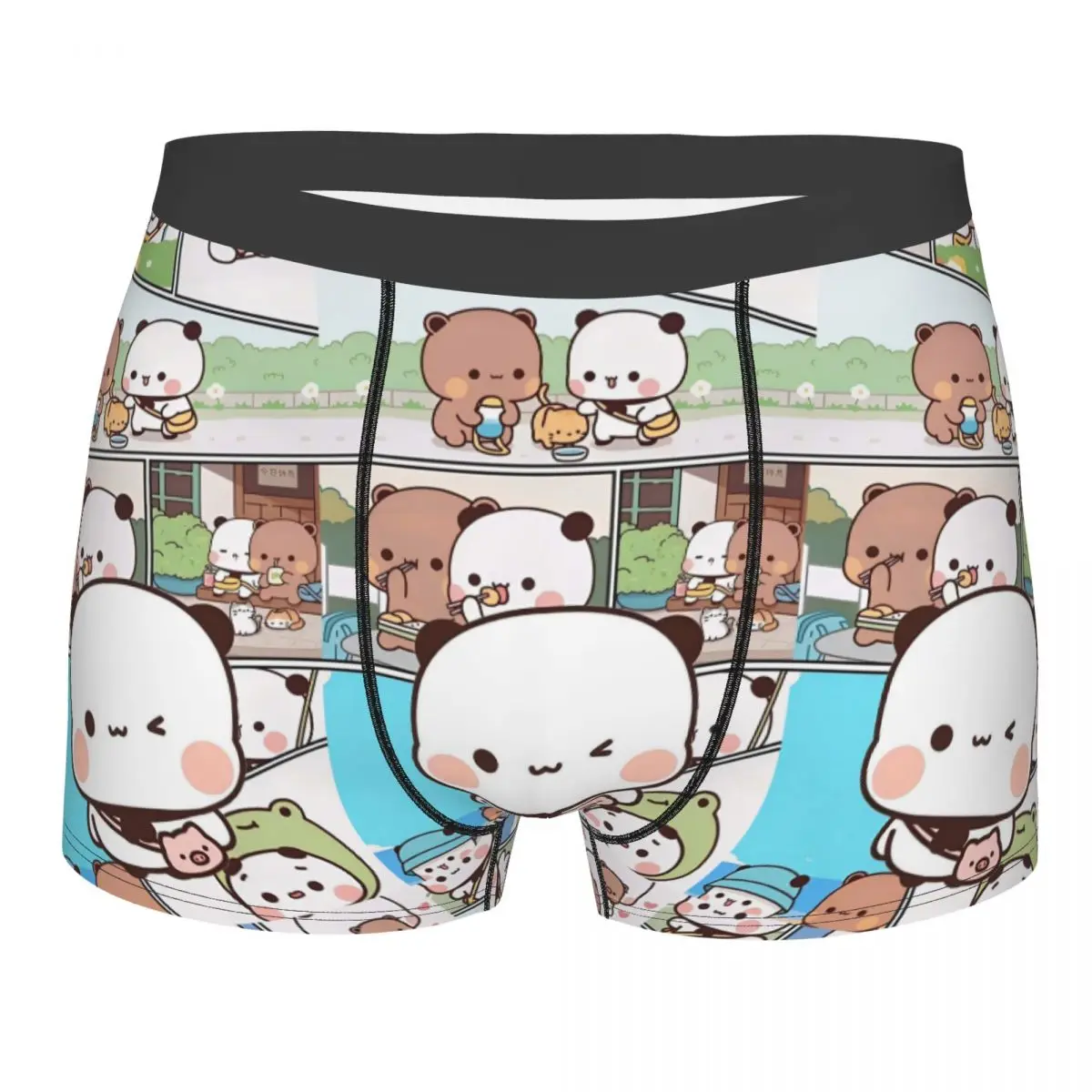 

Bubu Yier Beer Cartoon Man Underwear Boxer Shorts Panties Funny Soft Underpants for Homme Plus Size