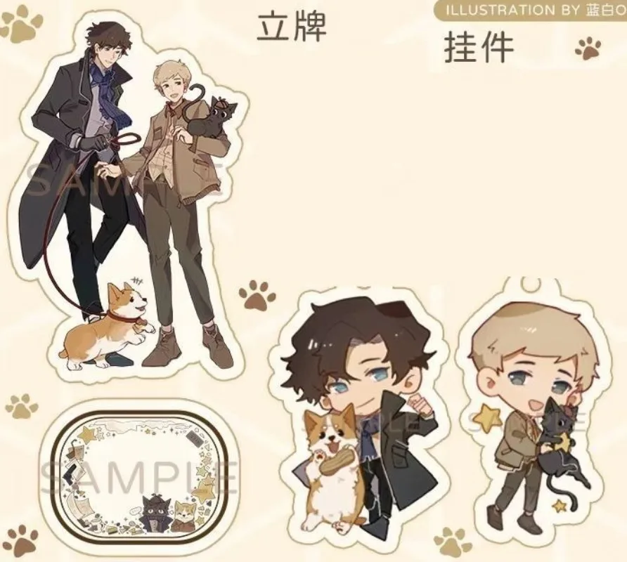 

Sherlock Family Anime Figures Stand Model Plate Acrylic Plate Desk Decor Standing Friends Gift Toys for Fans Collection Ornament