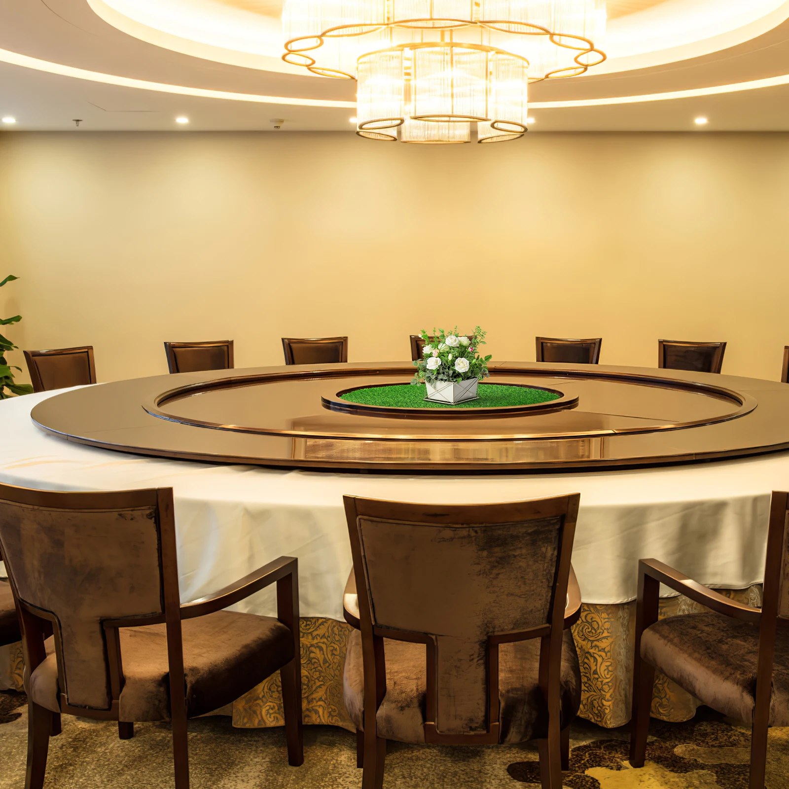 

Artificial Grass Mat Green Round Fake Turf Placemat For Dining Table Outdoor Picnic Coffee Bar Kitchen Decor Simulation