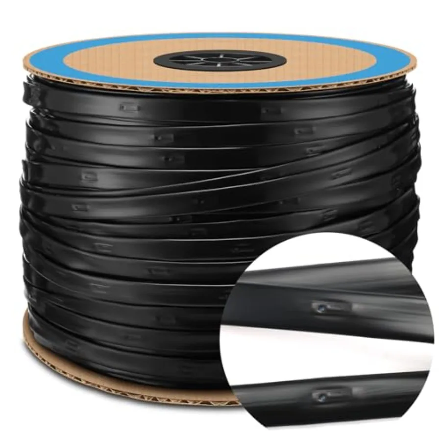 

1640 ft 5/8 Inch Drip Irrigation Tubing 6 Irrigation Tape Drip Line 0.46 Gph 15 Mil Black Garden Patio Agricultural Lawn Wateri