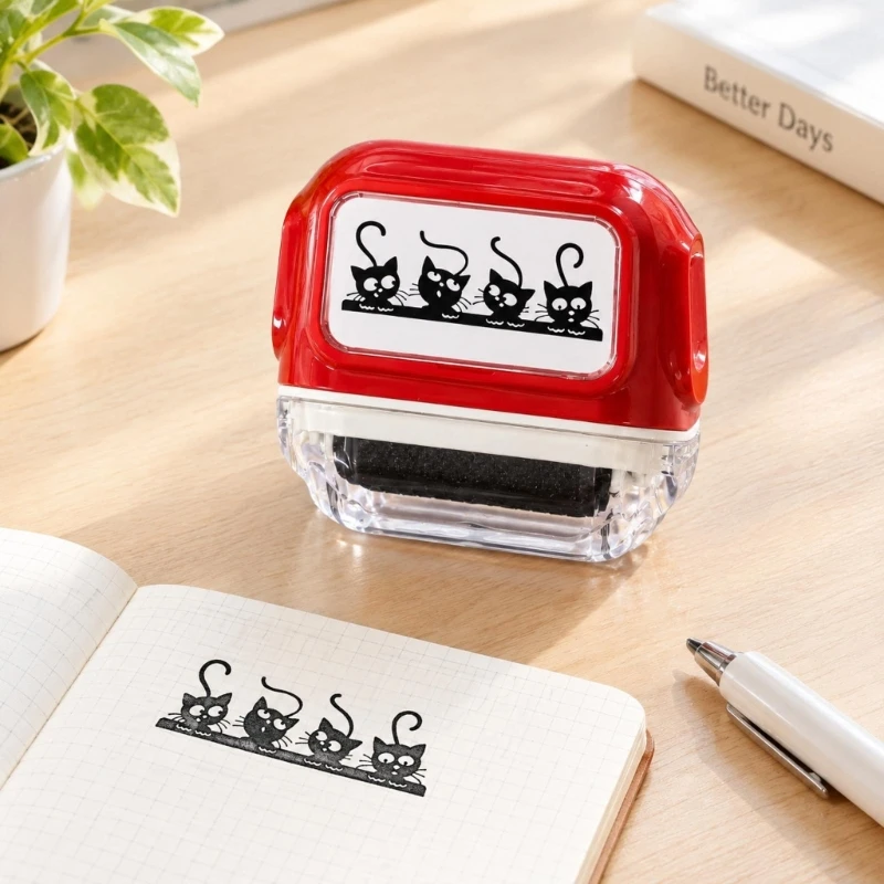 feline-roller-stamp-with-repeating-pattern-for-journal-borders-diary-dividers-cards-and-paper-craft-decoration-896c