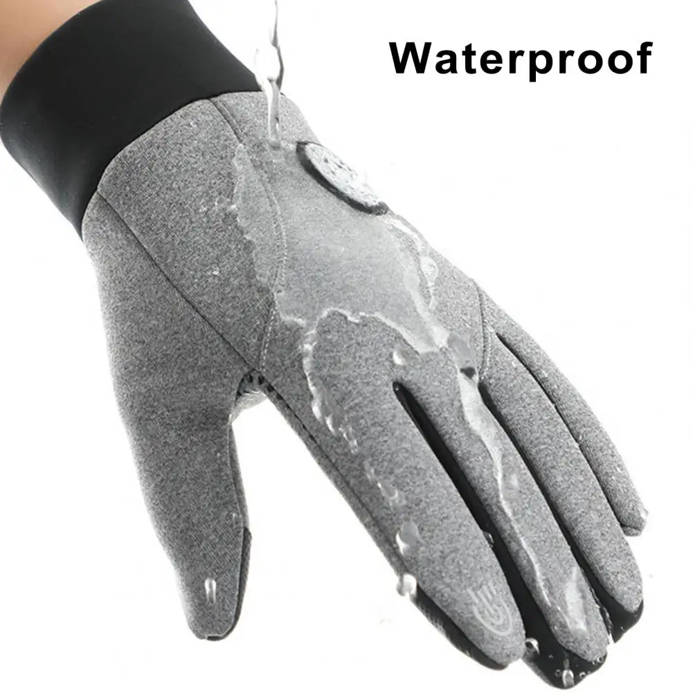 Large grain Silicone Anti slip Palm Gloves Winter Warm Cycling Gloves for Women Men for Running for Winter