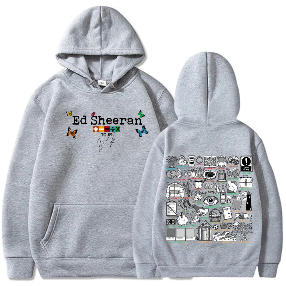 Hoodies de música ruim para homens e mulheres, ed Sheeran Tour, outono e inverno, vários estilos, 2023