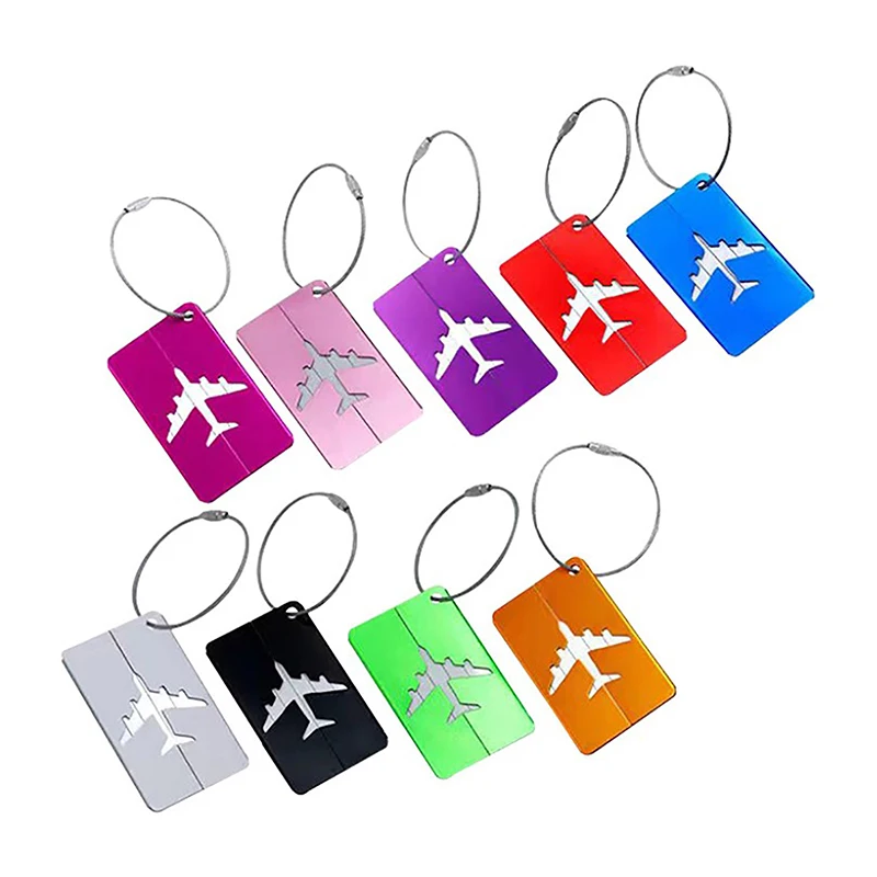 Aluminium Alloy Travel Luggage Tags Baggage Name Tags Suitcase Address Label Holder Metal Luggage Tag Travel Accessories