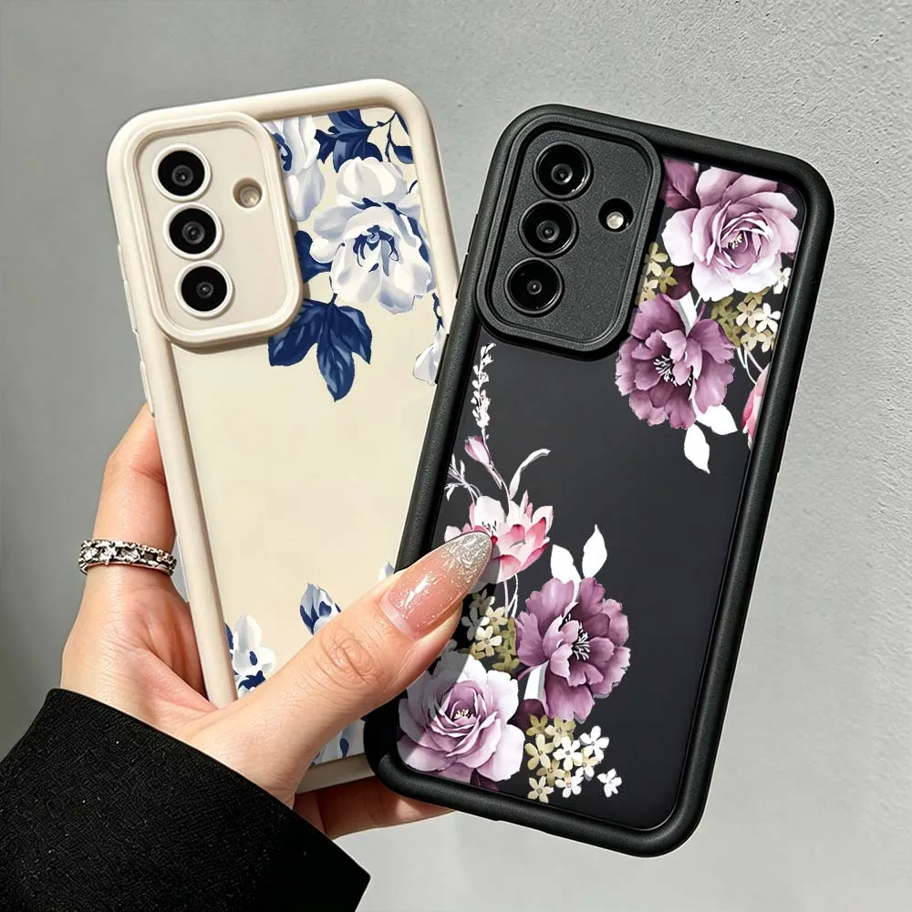 Floral Cover For Samsung Galaxy A71 A57 A56 A55 A54 A53 A52s A51 A40 A17 A16 A06 Eye Ladder Phone Case