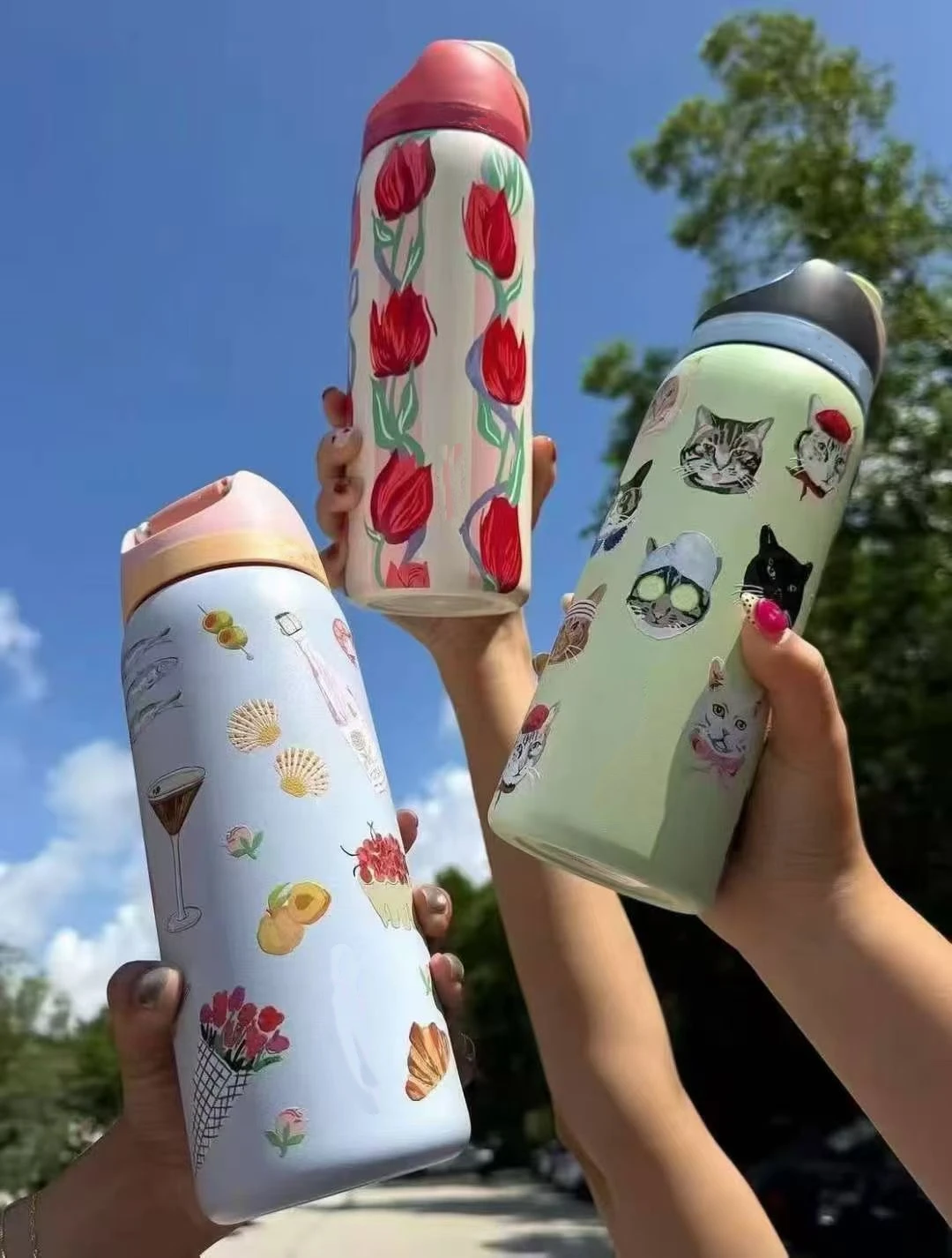 Taza Termo de acero inoxidable O--Wa de 32oz, taza Termo de última color, botella de agua fría, botella de agua deportiva