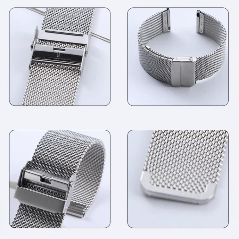 حزام ميلان الدائري لساعة سامسونج جالاكسي وهواوي ، حزام عالمي ، سريع ، تحرير معدني ، رأس مسطح ، 22 ، 20 #2