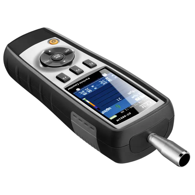 CEM DT-9850M DT-9851M يده المهنية الهواء عداد جسيمات الليزر المهنية عداد الجسيمات HCHO للكشف عن 0.3/2.5/10μm
