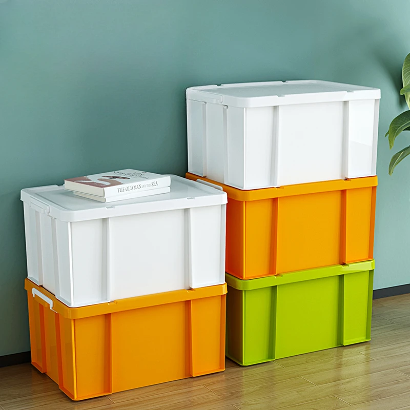 Large-Capacity Plastic Storage Box Modern Home Organizer for Clothes and Toys Durable and Transparent Efficient Space Management