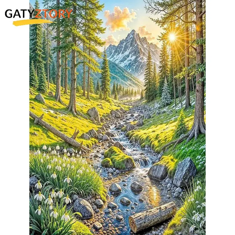

GATYZTORY Forest Paint By Numbers Home Decor Gift Painting With Numbers Scenery Number Painting Painting Decor Diy Idea