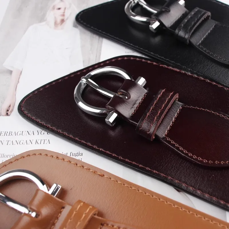 Women's Fashion PU Leather Corset Female Cummerbund Coat Waistband Dress Decration Wide Belt J1560