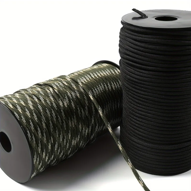 100M 4mm 9‑Core Paracord Rope Outdoor Camping Hiking Emergency Survival Ropes Umbrella Tent Lanyard Straps Parachute Cord