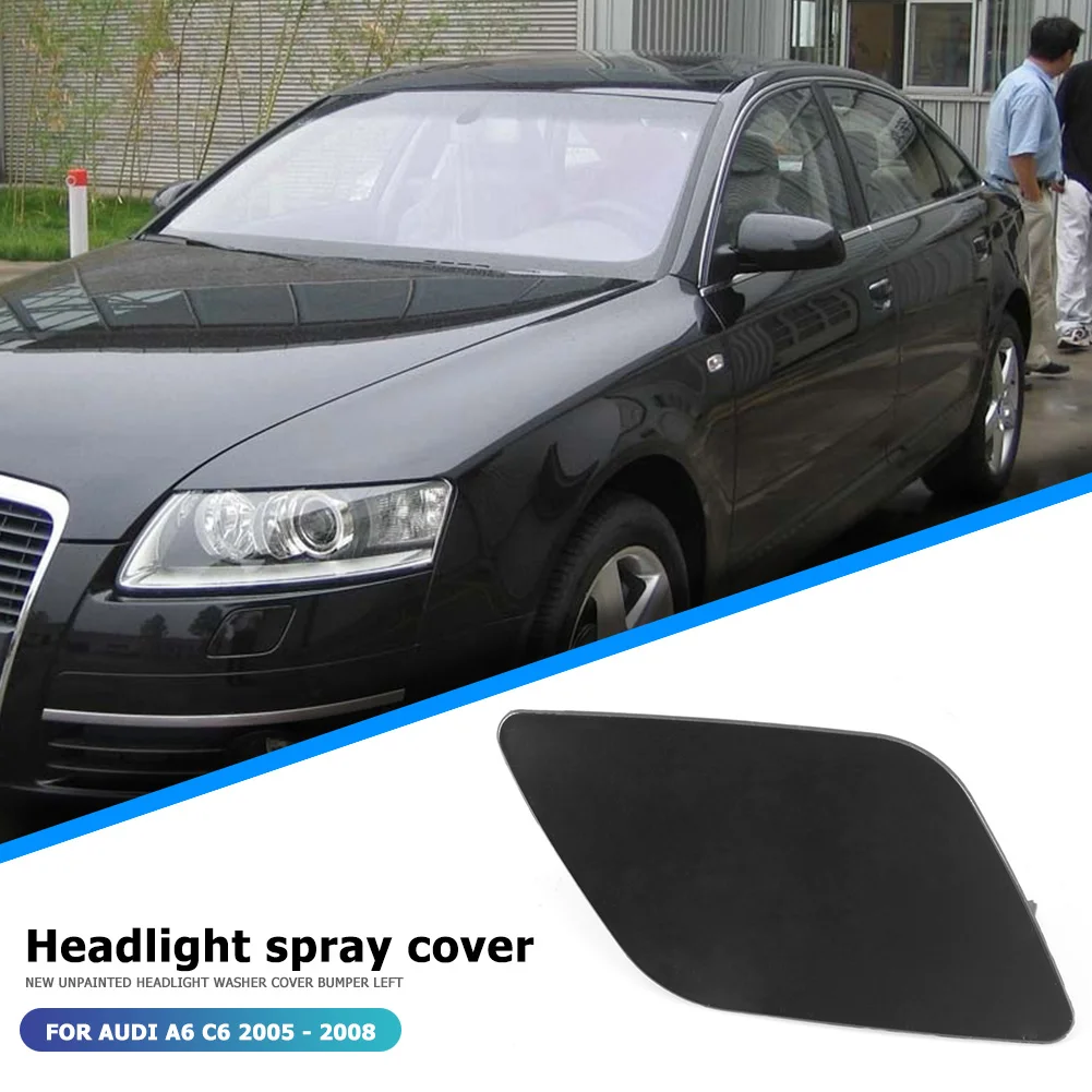 Car Headlight Washer Nozzle Spray Cover for Audi A6 C6 4F 2004-2008 Q7 2005-2010