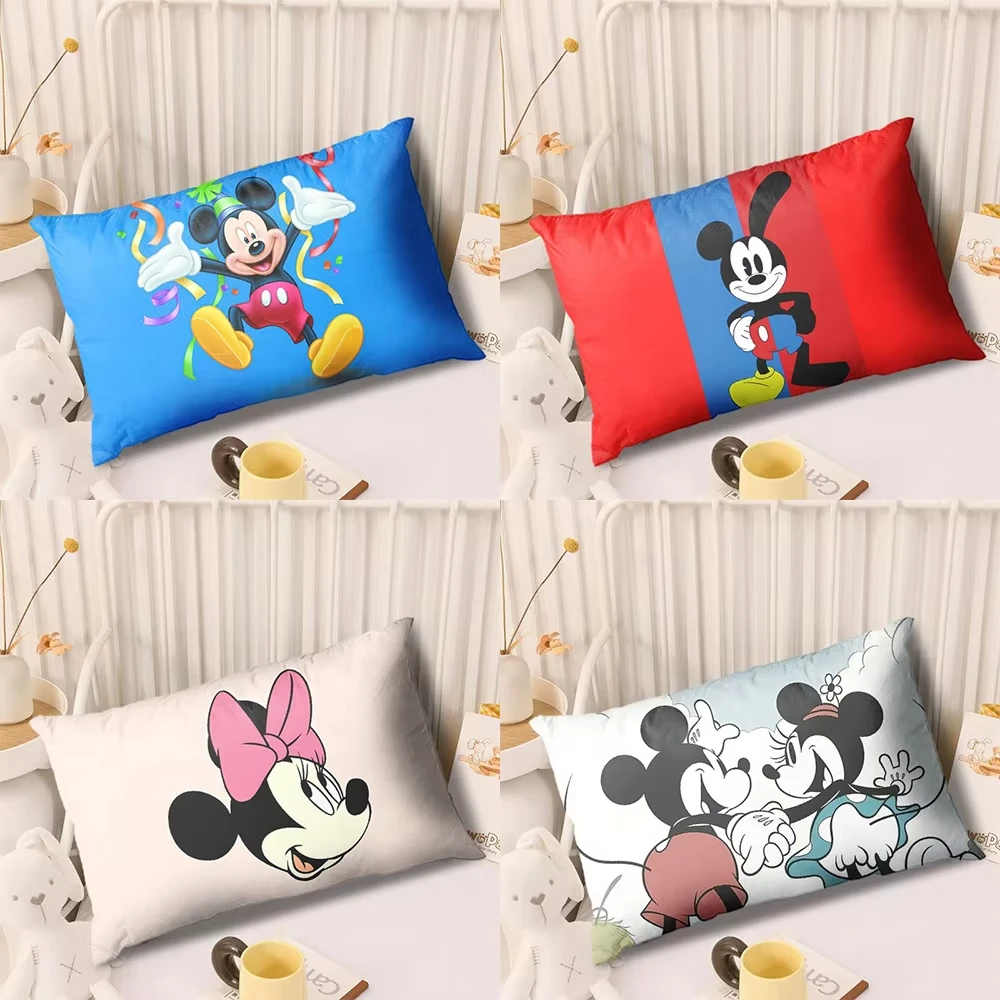 

MINISO Cartoon Cute Mickey Mouse Minnie Pillowcase Living Room Sofa Cushion Cover Home Bedroom Room Decoration Pillowcase Gift