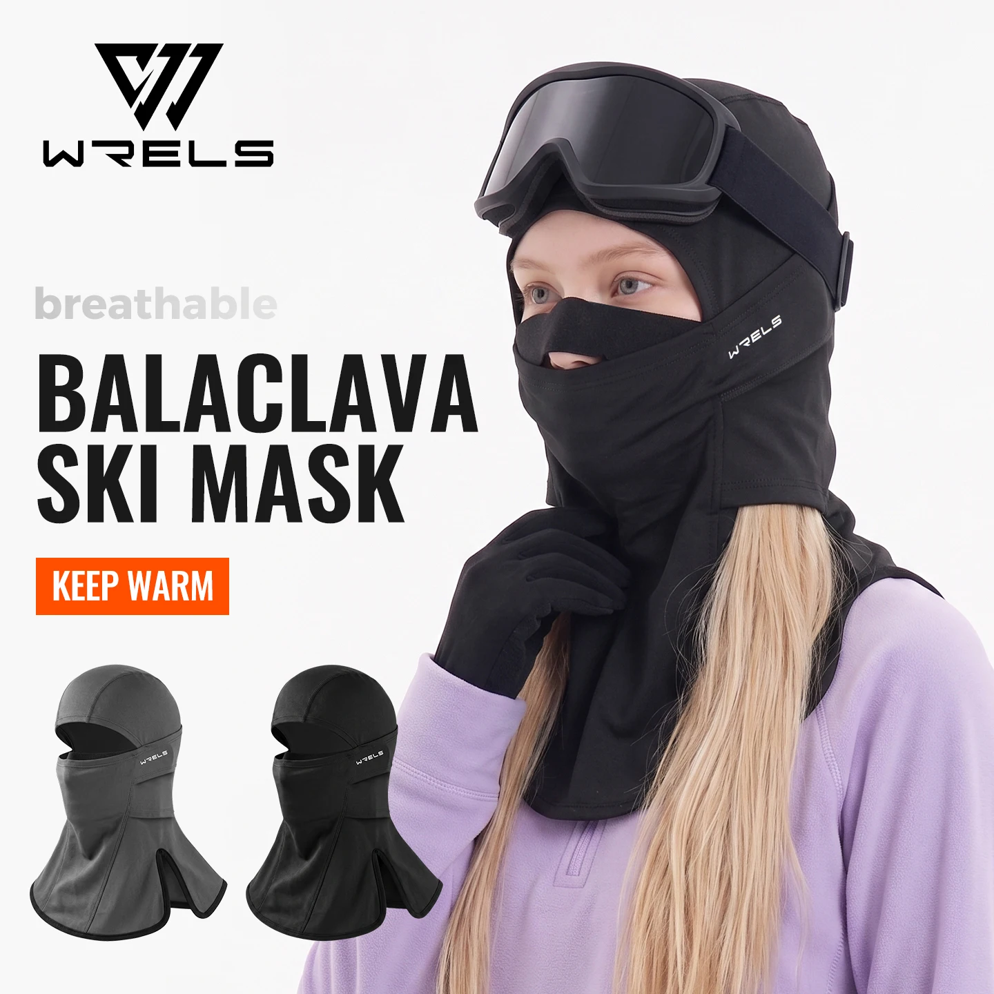WRELS Balaclava Ski Mask Windproof Full Face Mask Thermal Fleece Helmet Lining Winter Men Women Motorcycle Outdoor Cycling Cap