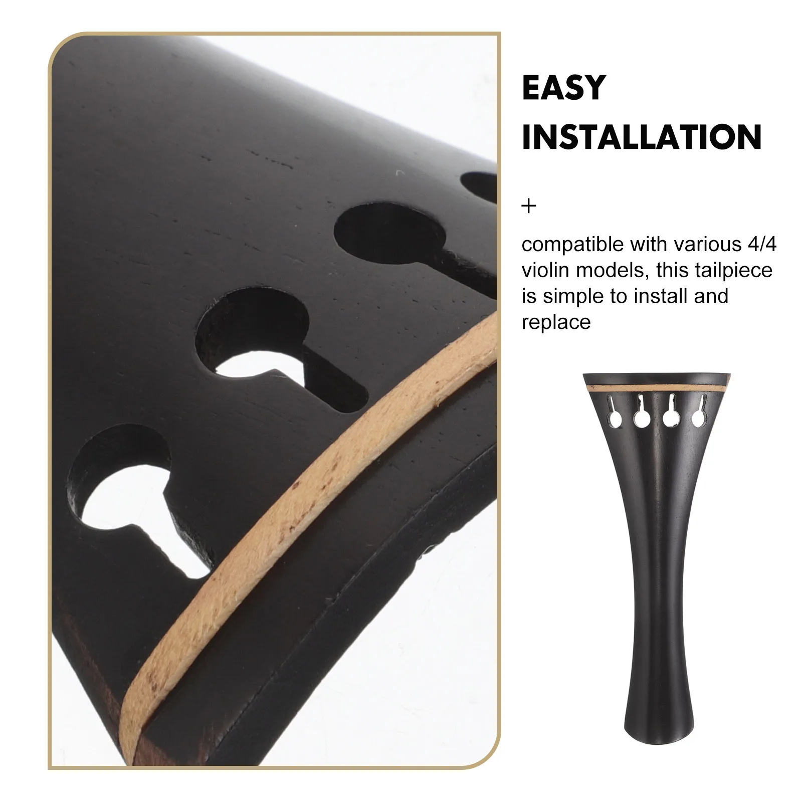 قطعة ذيل الكمان 4 4 استبدال ترصيع الخشب لوحة سلسلة متينة مريحة أجزاء أدوات سطح أملس ملحقات الأدوات