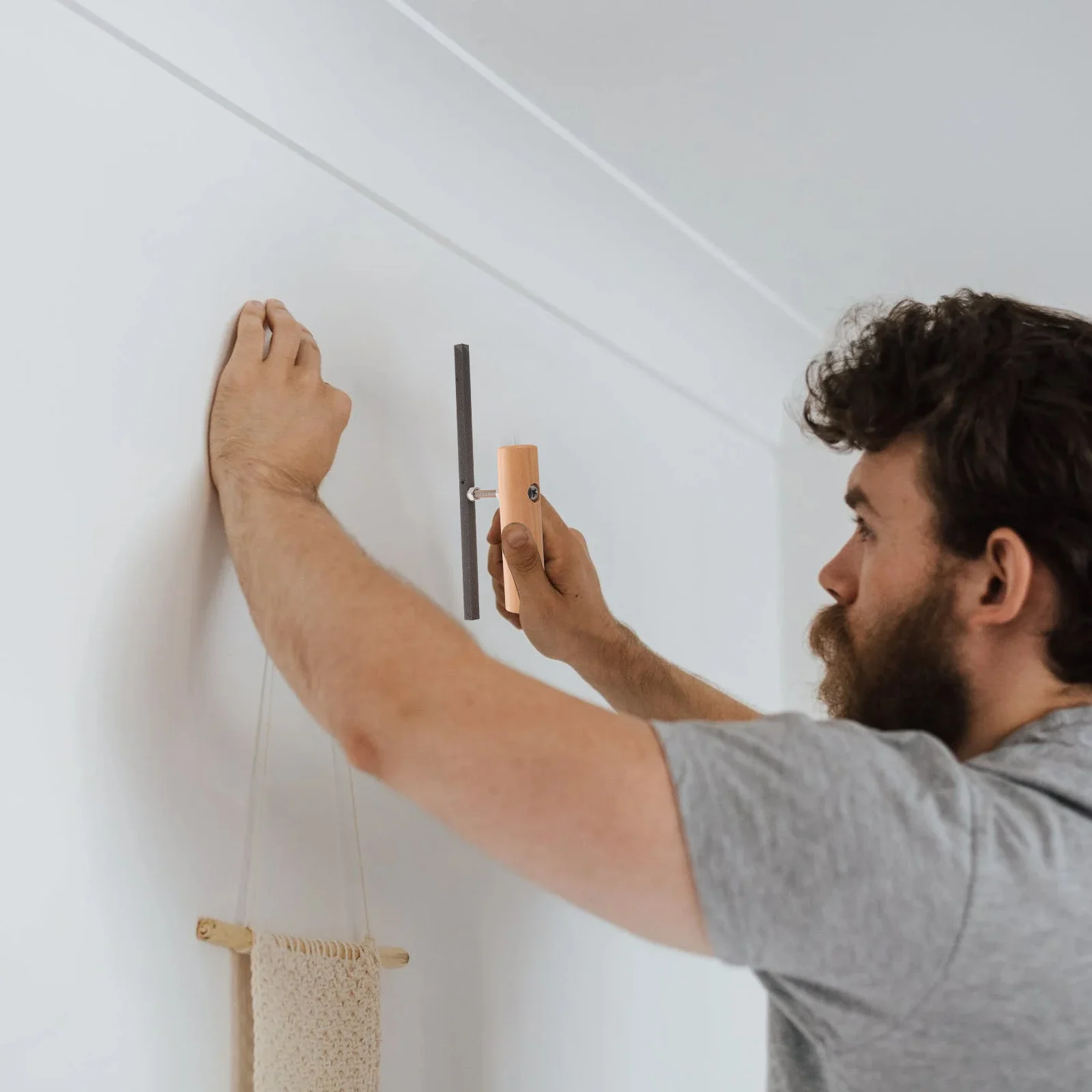 

Efficient Groove Grinder Sledrunner Wood Handle Stone Paint Sand Coating Smooth Surface Professional DIY Enthusiasts