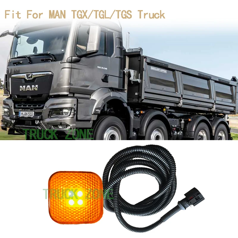 1pcs 24V LED side marker Light for MAN TGA TGX TGS truck side marker light 81252606101 81252606097